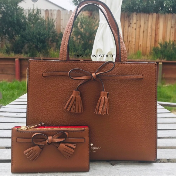 kate spade Handbags - NWT kate spade hayes Satchel ginger wallet set bag